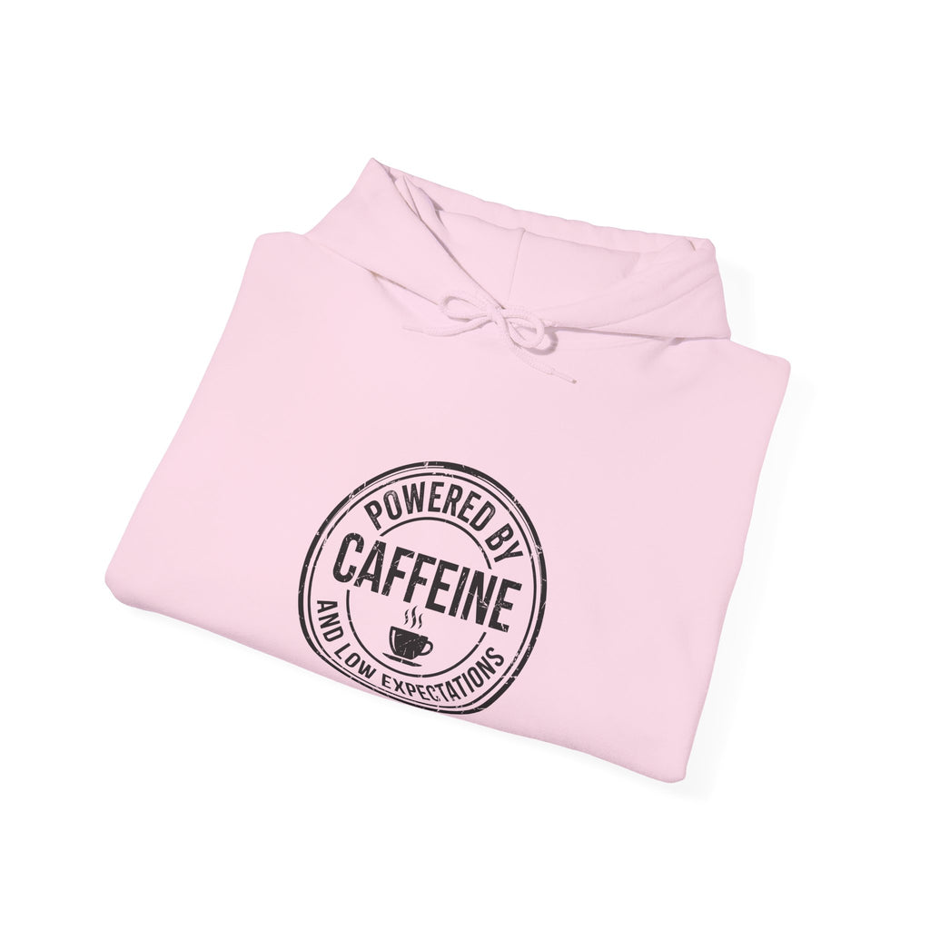 Powered by Caffeine and Low Expectations — Hoodie