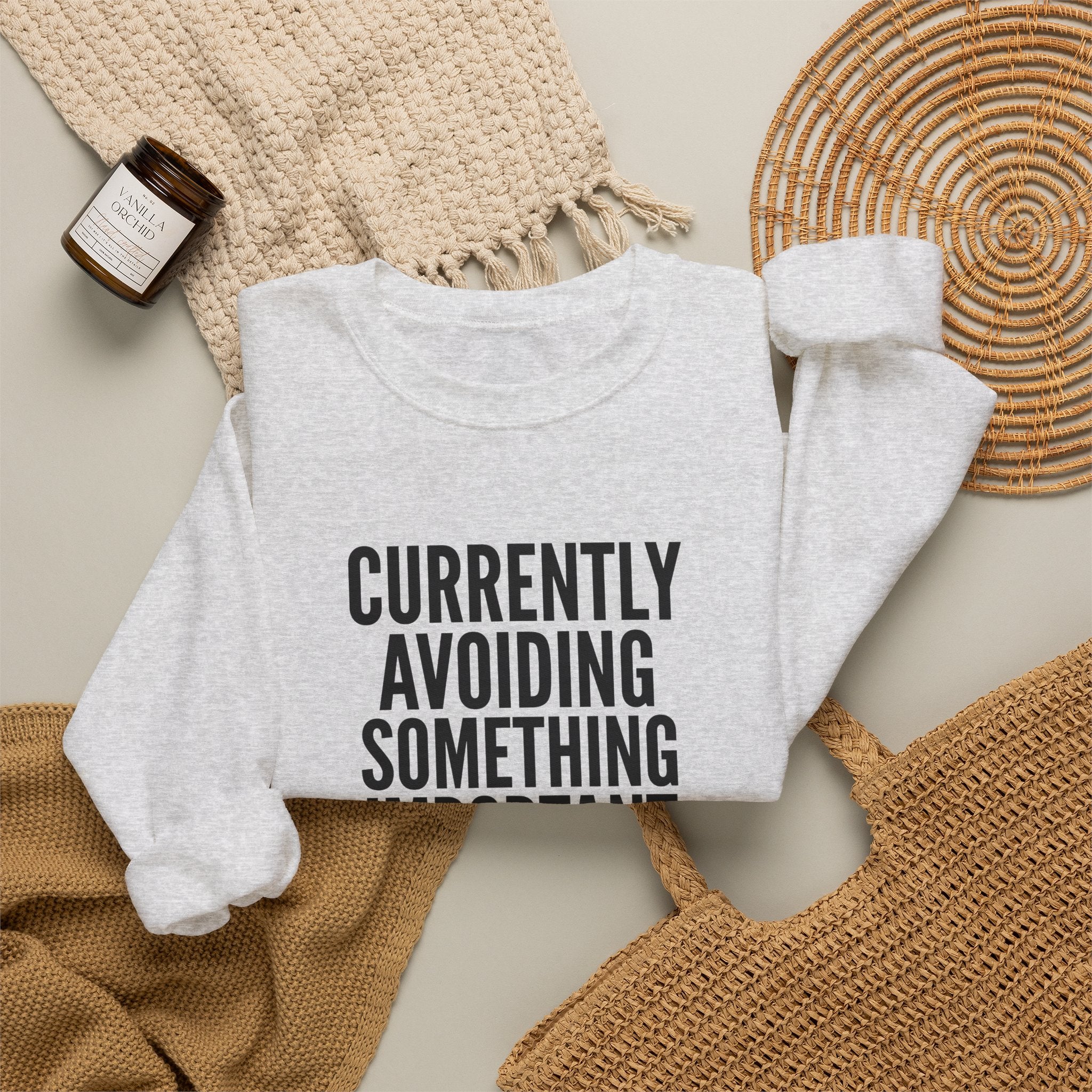 Currently Avoiding Something Important — Crewneck Sweatshirt