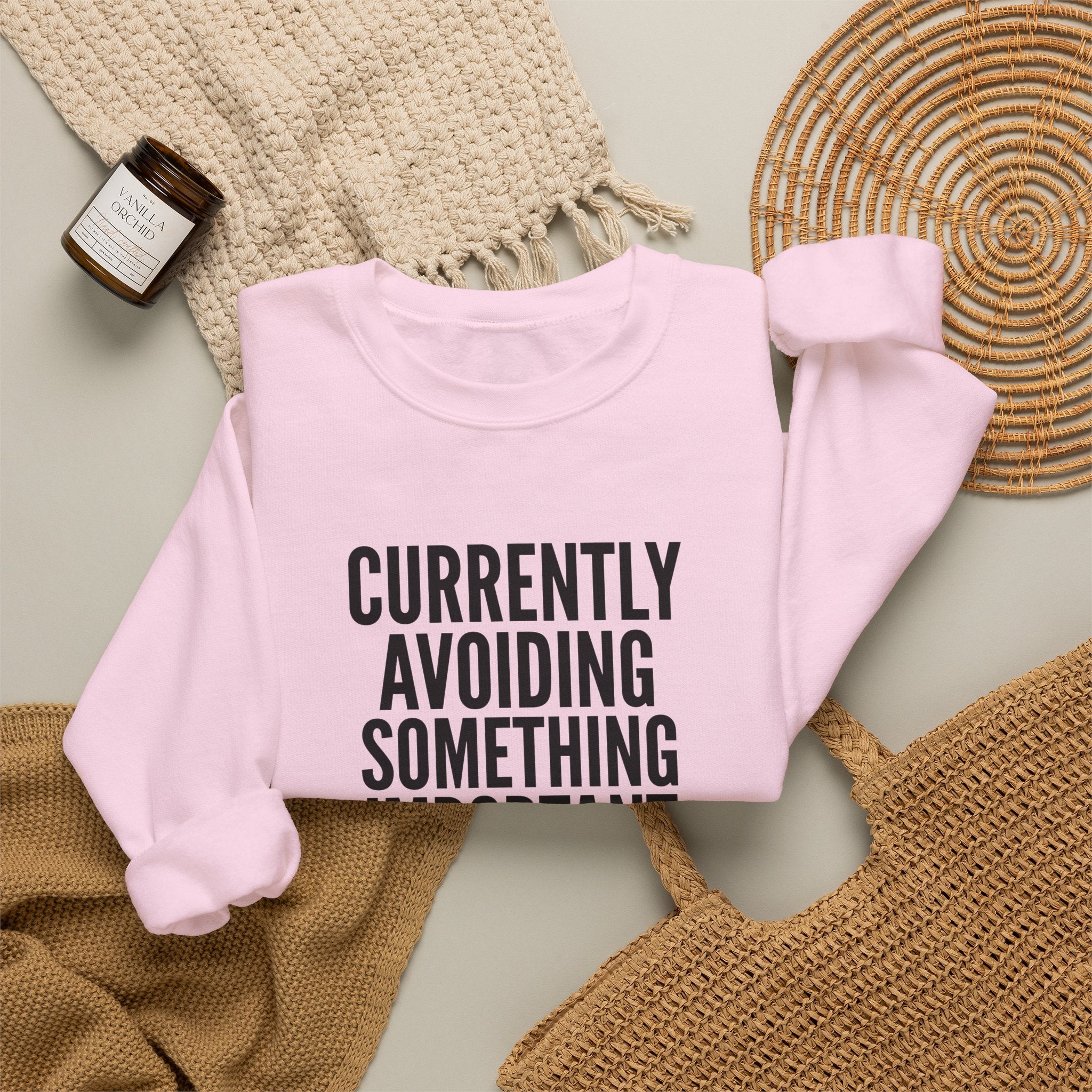 Currently Avoiding Something Important — Crewneck Sweatshirt