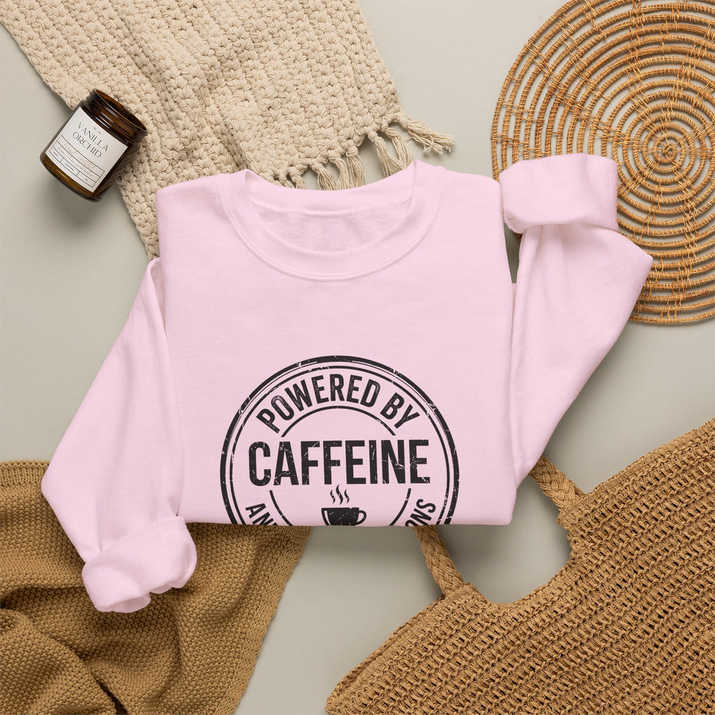 Powered by Caffeine and Low Expectations — Crewneck Sweatshirt