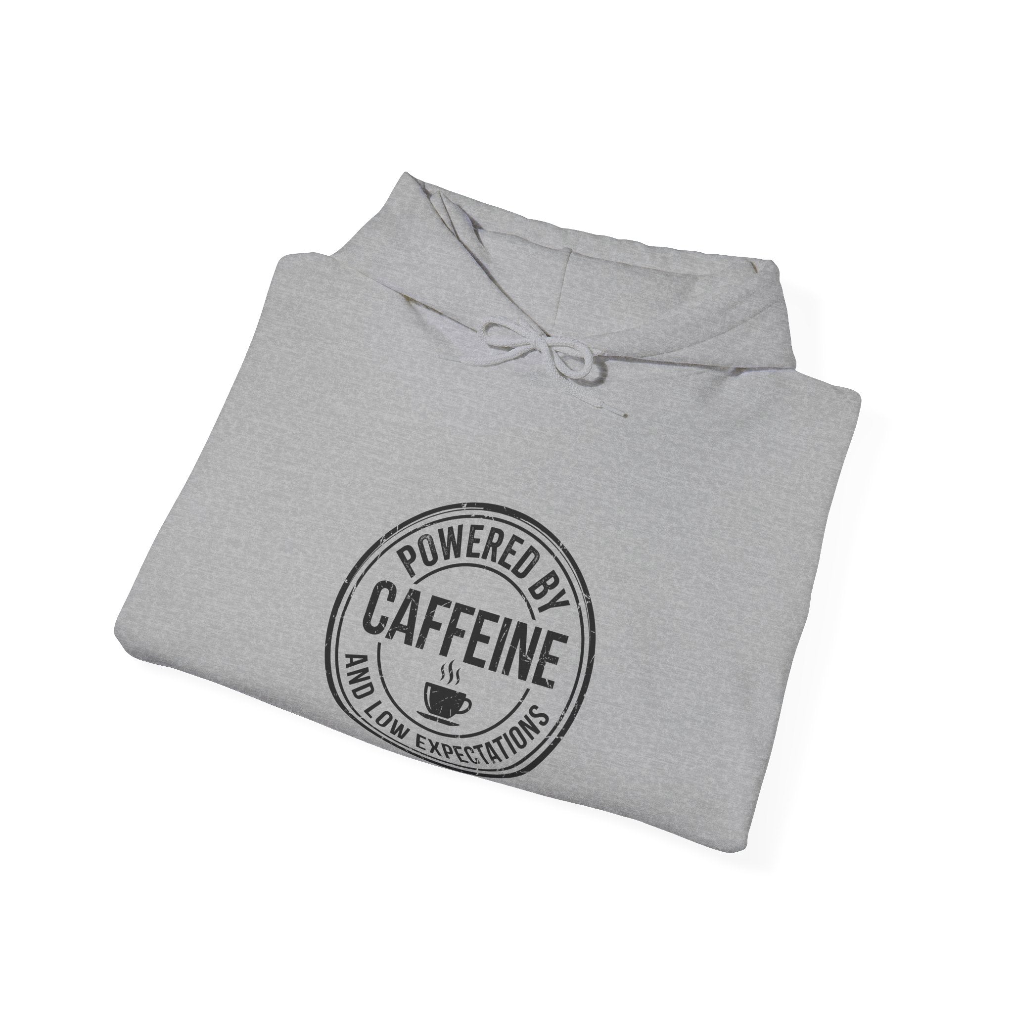 Powered by Caffeine and Low Expectations — Hoodie