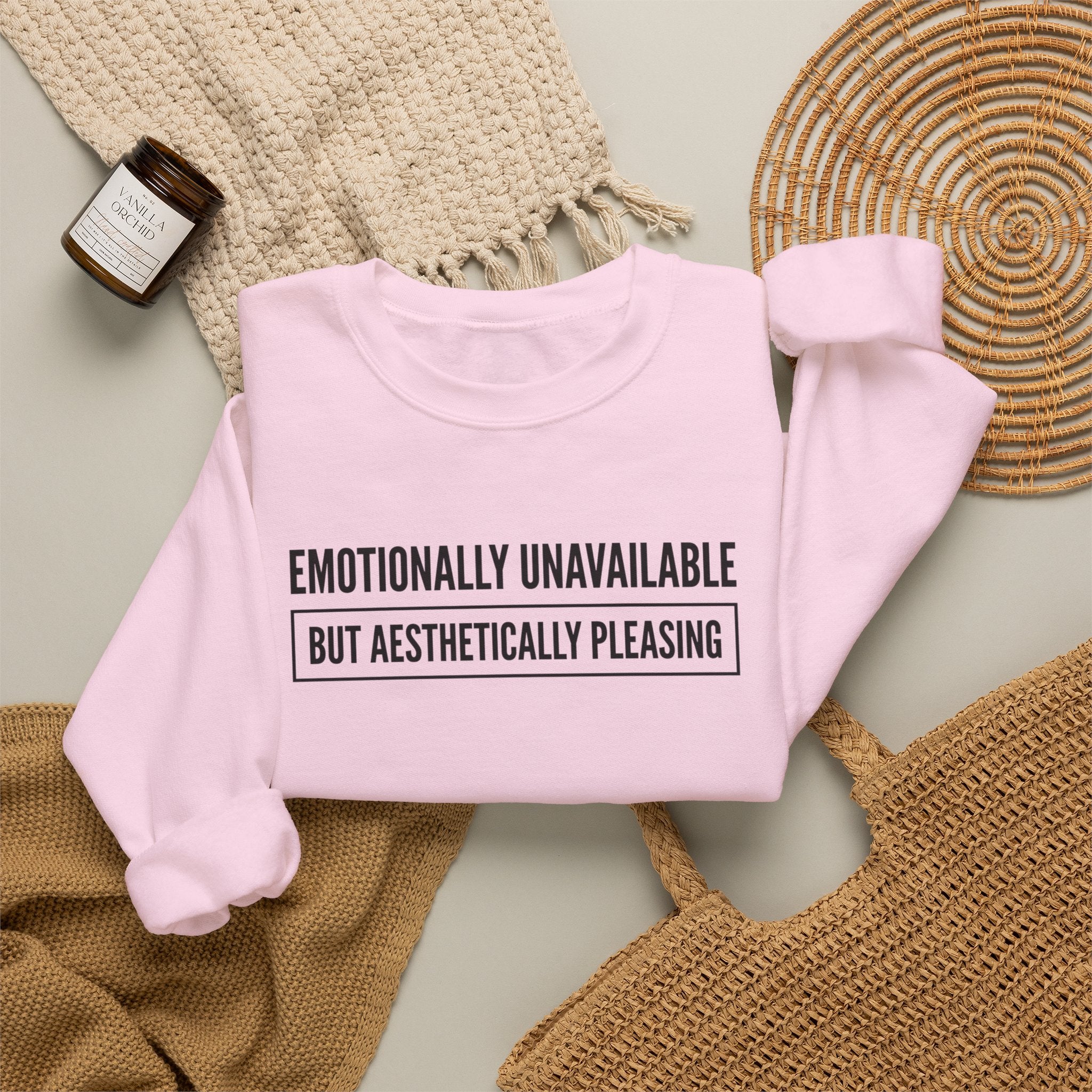 Emotionally Unavailable But Aesthetically Pleasing — Crewneck Sweatshirt