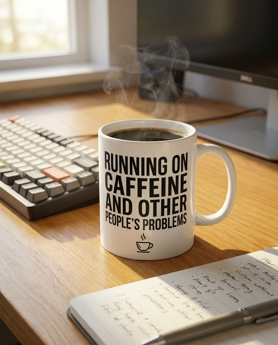 Running Caffeine mug