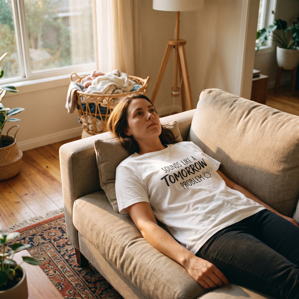 Sounds Like a Tomorrow Problem — Unisex Tee — lifestyle