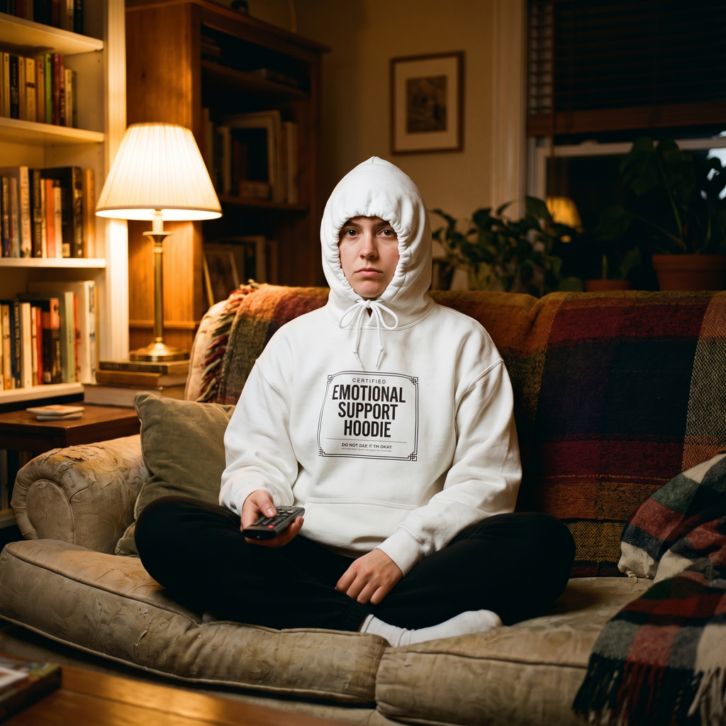 Certified Emotional Support Hoodie — lifestyle